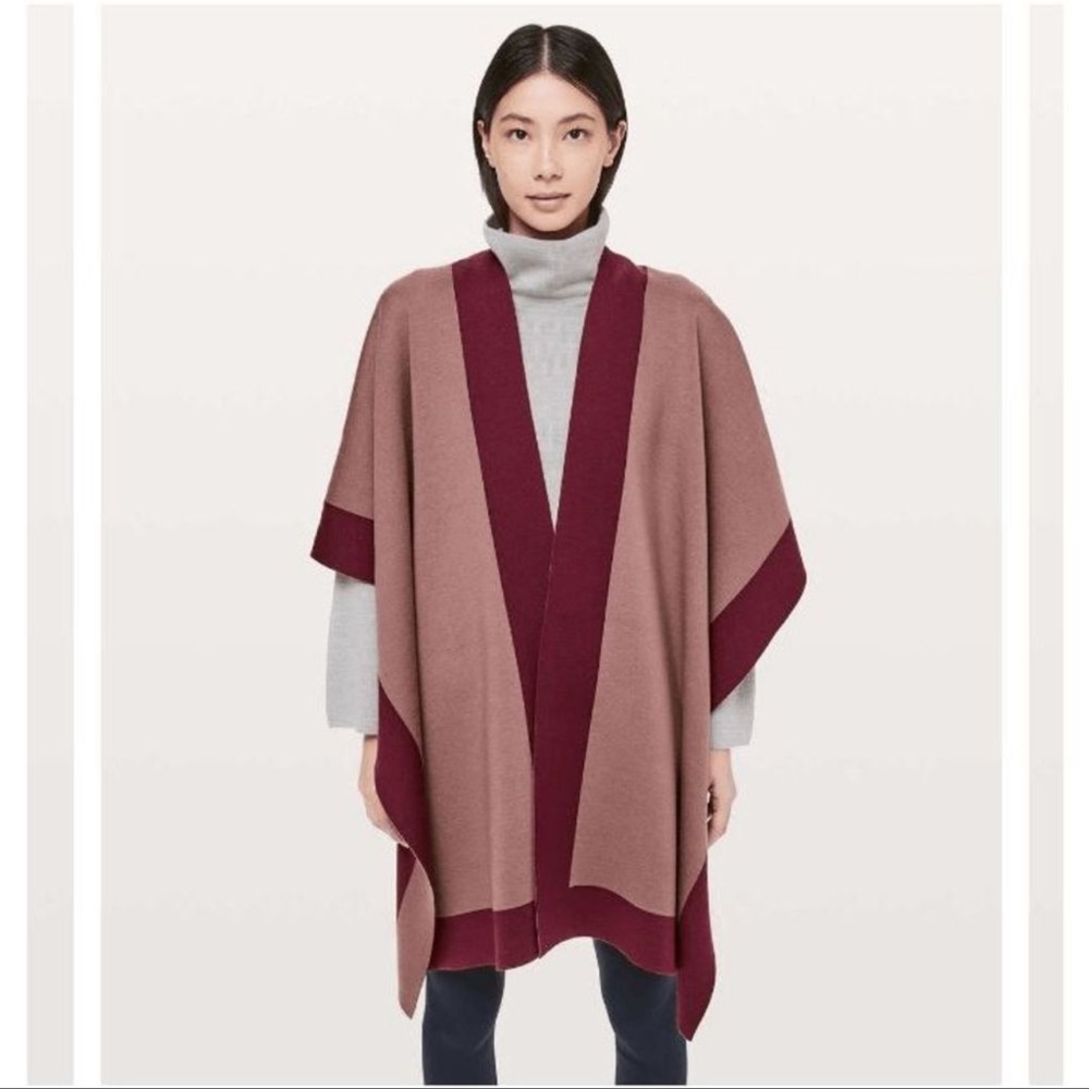 Lululemon Maroon Mauve Bundle Up Wrap